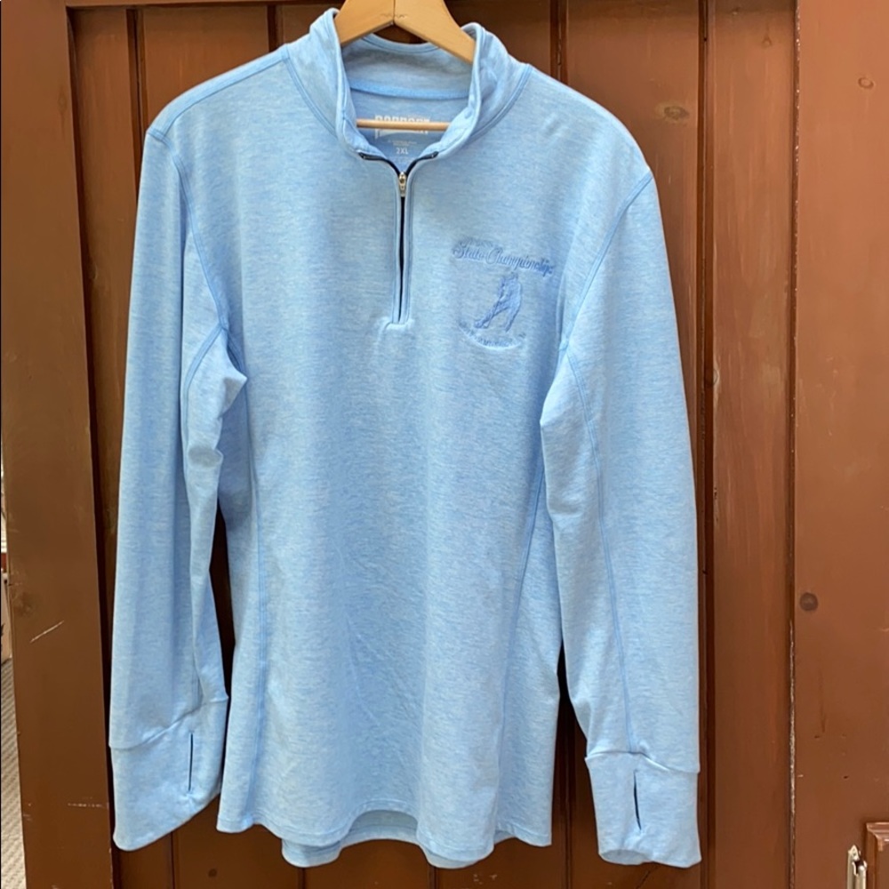 Blue quarter zip